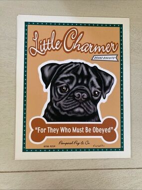 Little Charmer  Pug Art Print -